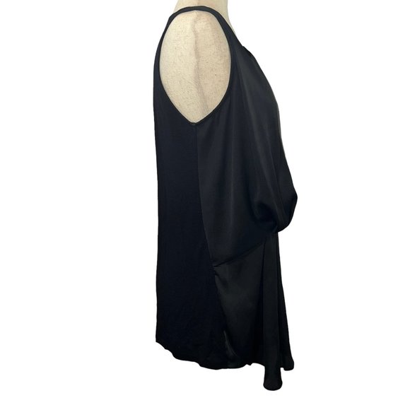 LN DOLAN Left Coast Collection Black Sleeveless V-Neck Draped Tunic Top … - Picture 6 of 11